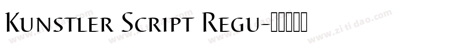 Kunstler Script Regu字体转换